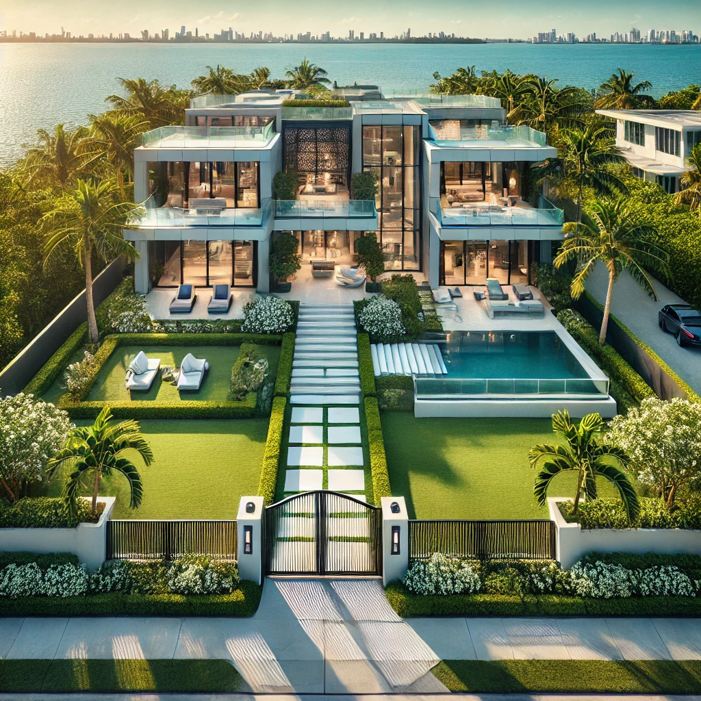 "Billionaire bunkers Miami luxury real estate waterfront property"